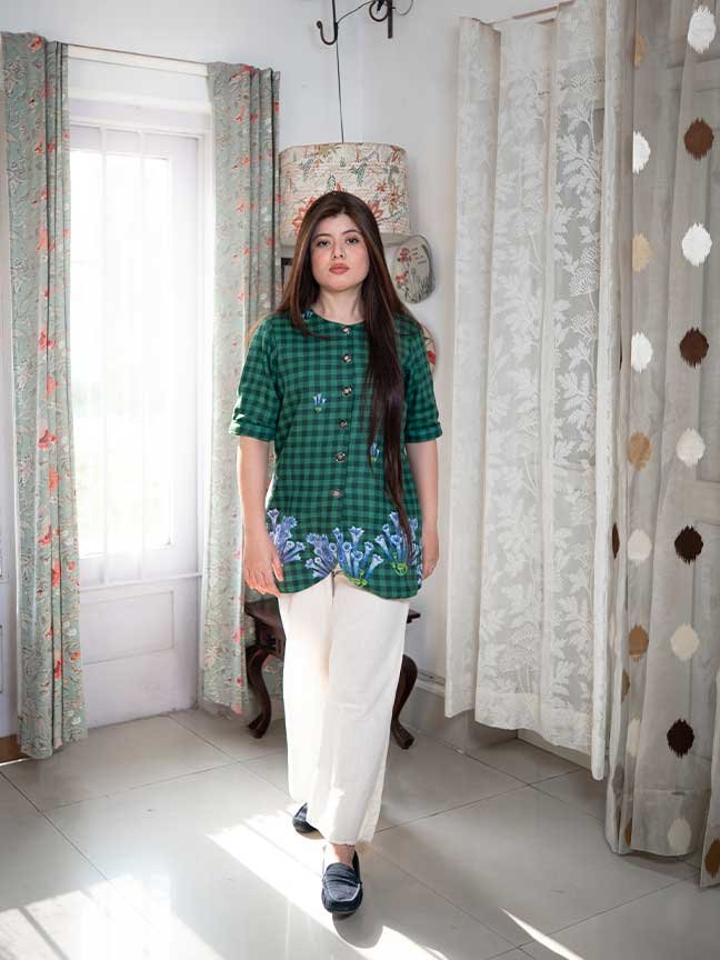 Bloomline checks blazer set