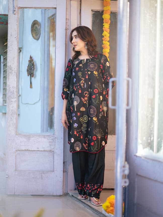 Blush Check Trail with Salwar Set