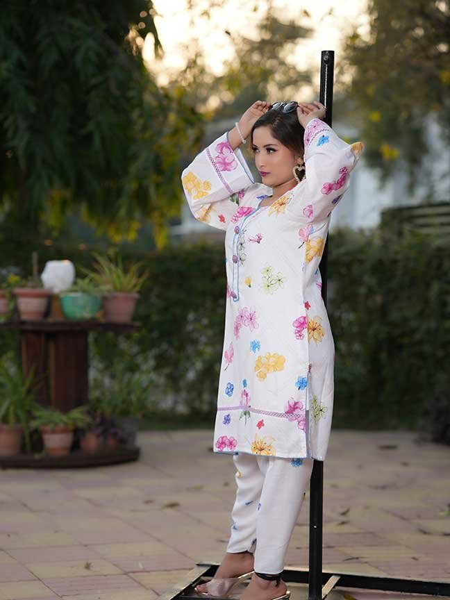 Dreamy Multifora with Tulip Pants Coord Set
