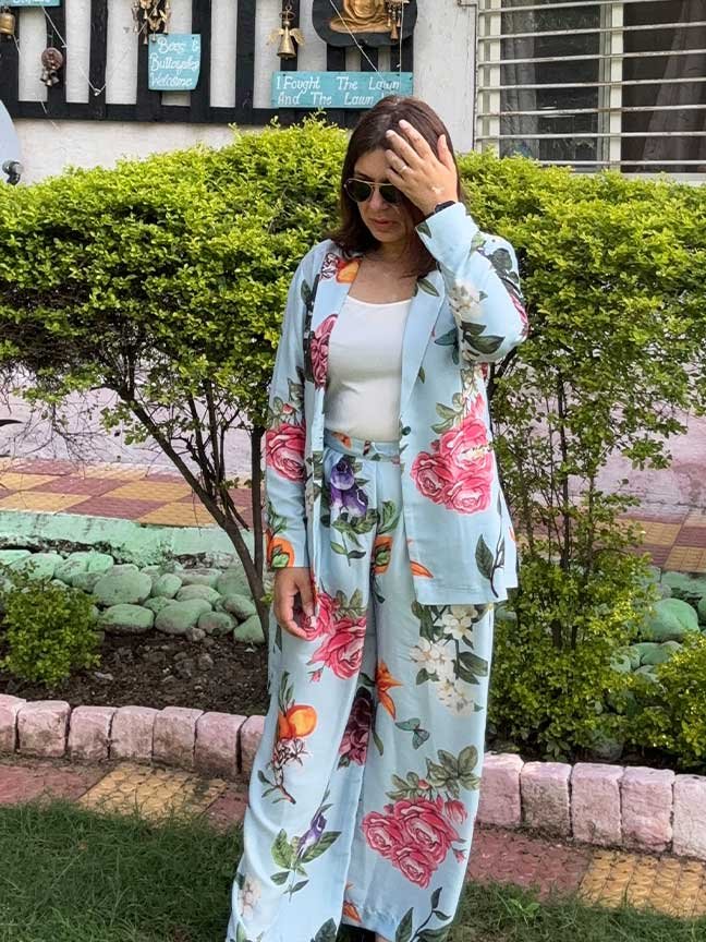 Queen of blooms blazer set